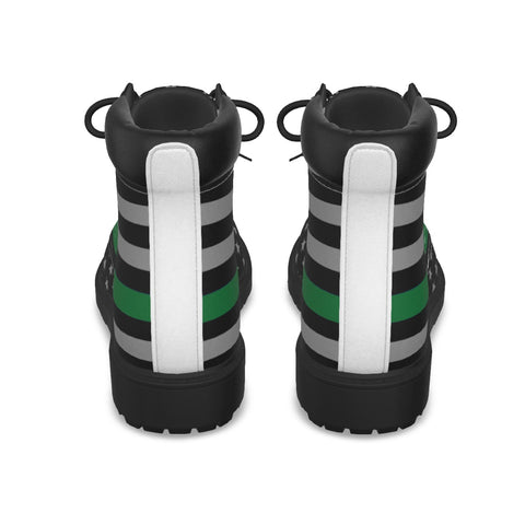 Thin Green Line Men's Boots - Support Troops in Style | BackTheBlueStore.com