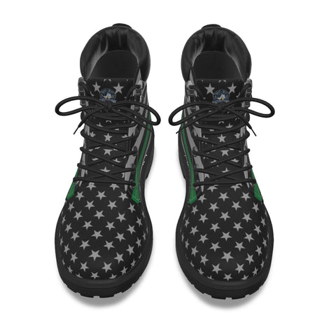 Thin Green Line Men's Boots - Support Troops in Style | BackTheBlueStore.com