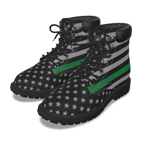 Thin Green Line Men's Boots - Support Troops in Style | BackTheBlueStore.com