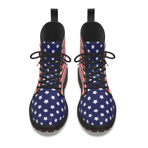 American Flag Donald Trump Men's Martin Style Boots - Patriotic and Political Statement Footwear