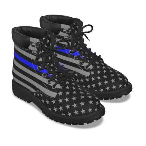 Men's Thin Blue Line Short Boots - Support and Comfort for the Brave