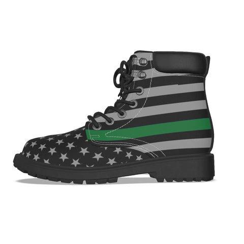 Thin Green Line Men's Boots - Support Troops in Style | BackTheBlueStore.com