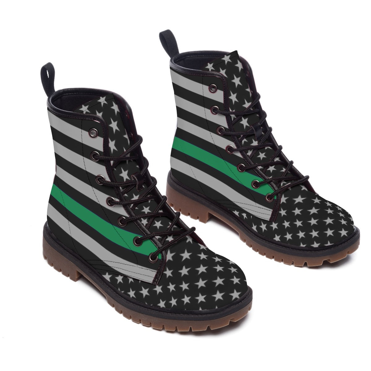 Support Our Troops with Stylish Thin Green Line Men's Boots | BackTheBlueStore.com