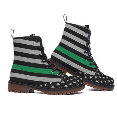 Support Our Troops with Stylish Thin Green Line Men's Boots | BackTheBlueStore.com