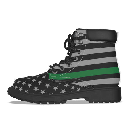 Thin Green Line Men's Boots - Support Troops in Style | BackTheBlueStore.com