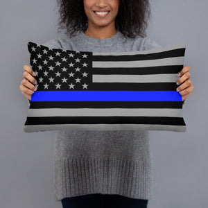 Show Your Support with this Thin Blue Line Double-Sided Pillow (3 sizes available)