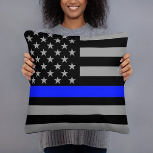 Show Your Support with this Thin Blue Line Double-Sided Pillow (3 sizes available)