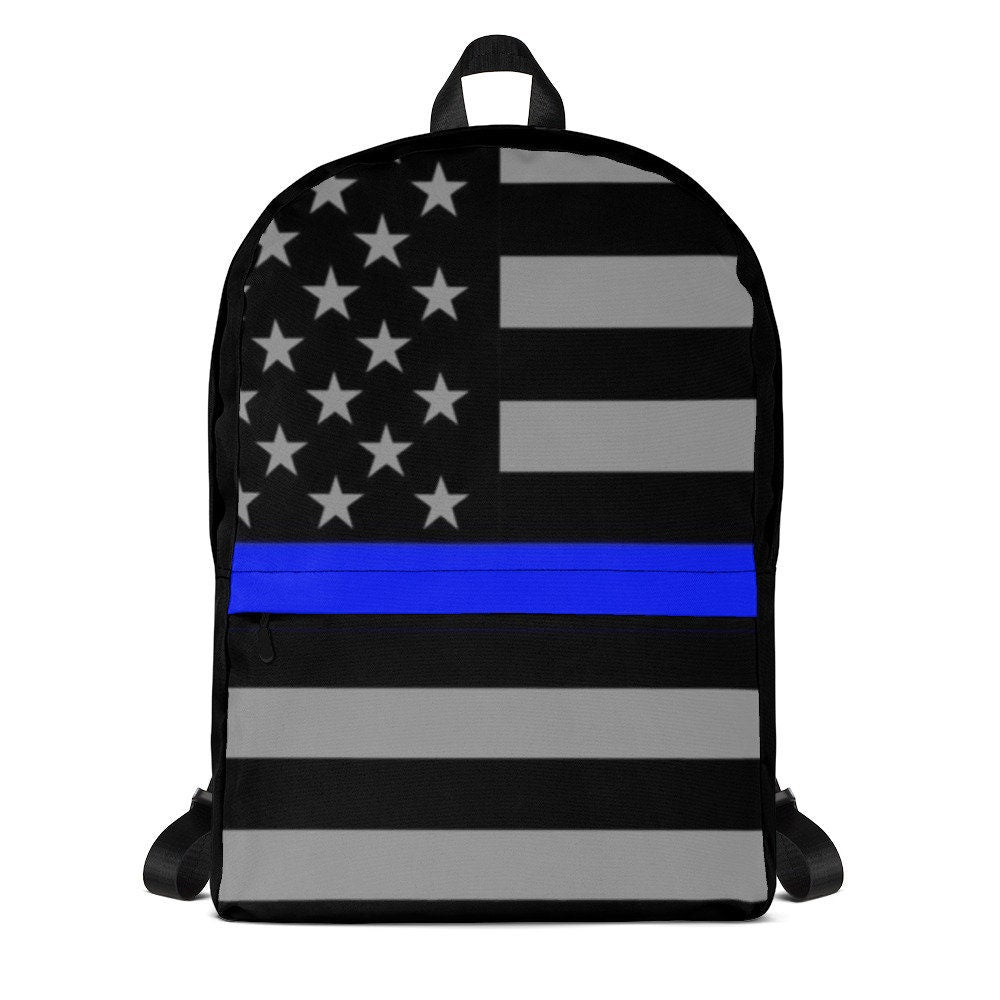 Thin Blue Line Flag Backpack - Show Support for Law Enforcement