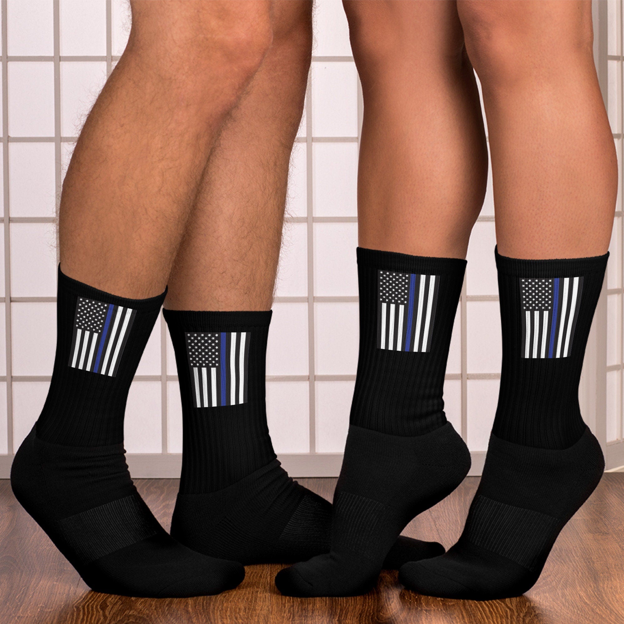 Thin Blue Line Flag Socks (Style-3)