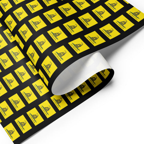 Gadsden Flag Yellow Wrapping Paper - Liberty-Themed Gift Wrap