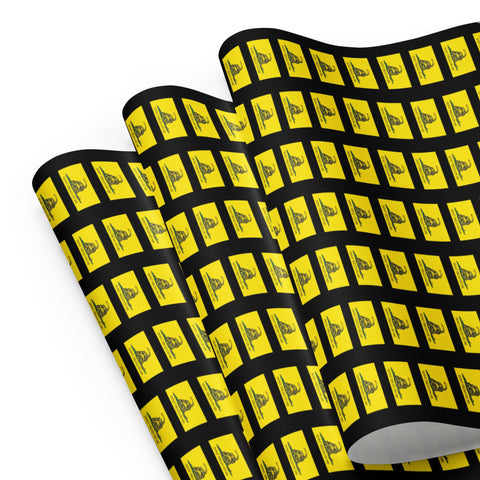 Gadsden Flag Yellow Wrapping Paper - Liberty-Themed Gift Wrap