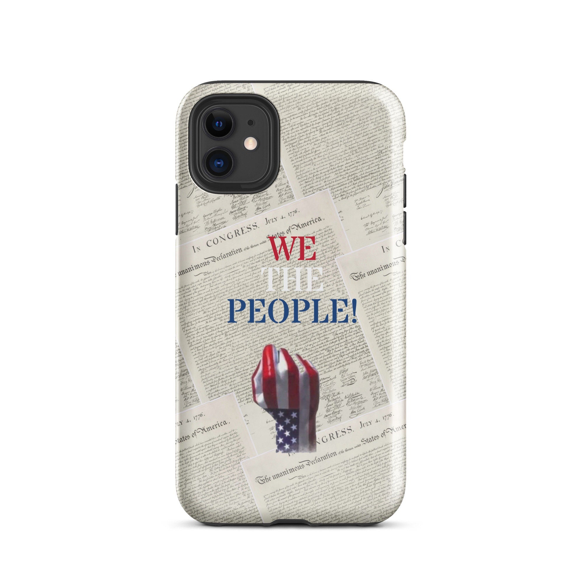 American Flag Fist iPhone Case – We The People Declaration of Independence Design