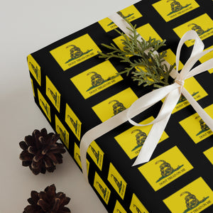 Gadsden Flag Yellow Wrapping Paper - Liberty-Themed Gift Wrap