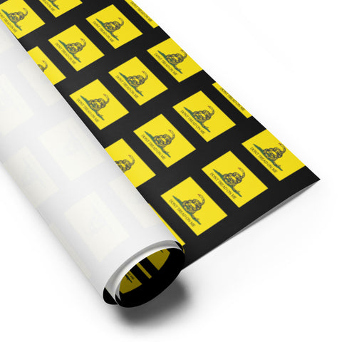 Gadsden Flag Yellow Wrapping Paper - Liberty-Themed Gift Wrap