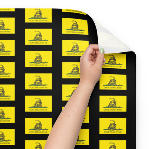 Gadsden Flag Yellow Wrapping Paper - Liberty-Themed Gift Wrap