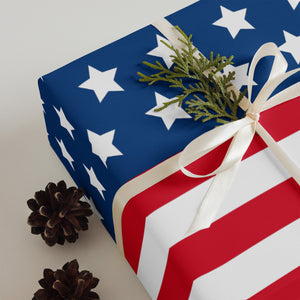 Stars and Stripes Patriotic Gift Wrap