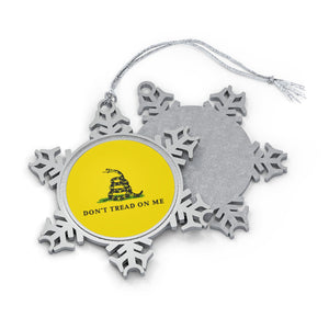 Enhance Your Holiday Decor with a Unique Twist, Gadsden Flag Pewter Chritmas Ornament