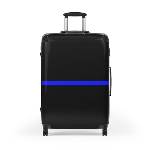 Black Suitcases with the Thin Blue Line to Support Law Enforcement While Traveling