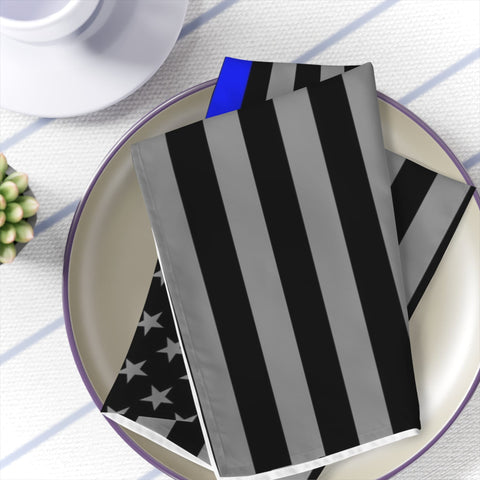 Enhance Your Table Setting with Our Thin Blue Line Flag Printed Napkins