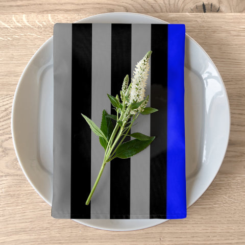 Enhance Your Table Setting with Our Thin Blue Line Flag Printed Napkins