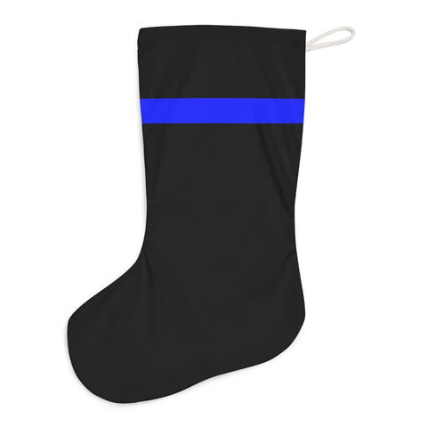 Black Christmas Stocking with a Thin Blue Line: Celebrate the Season with Police Style