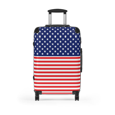 Amercian Flag, Stars and Stripes Printed Suitcase, 3 Sizes Available.  USA!