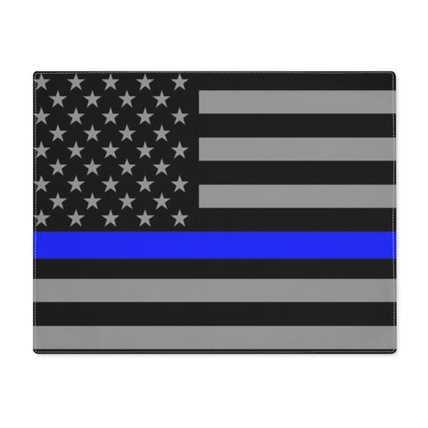 Elevate Your Dining Experience with Thin Blue Line Flag Printed Tabletop Placemats