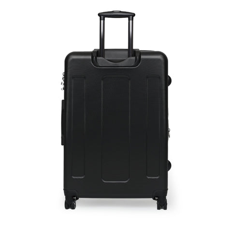 Suitcase with Thin Blue Line Flag Print - Three Sizes Available to Travel While Showing Your Support To Law Enforcement